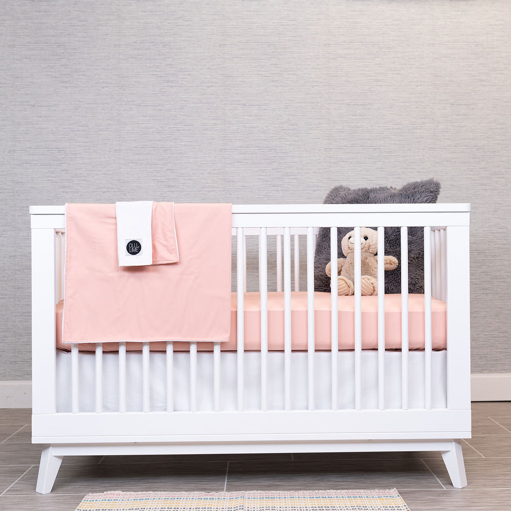Hushy Blushy - Deluxe Nursery Bedding Set - Blush - Olli+Lime